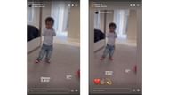 DJ Moore's son Denniston Olivier III dances to a song